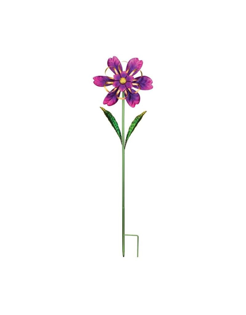 Ribbon Flower Stake Spinner - Purple