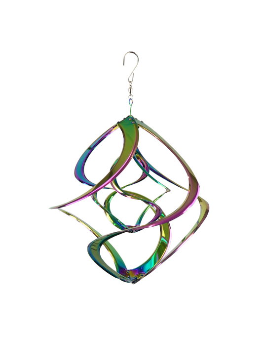 Hanging Helix - 14 Inch Double Rainbow