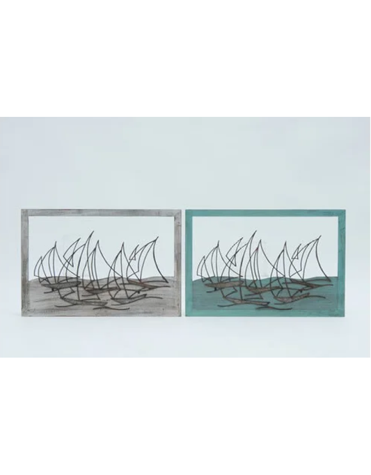 Wall Plaque - Metal Sail Box Light