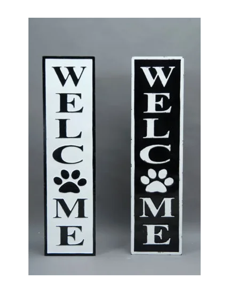 Metal Welcome Sign - Paw