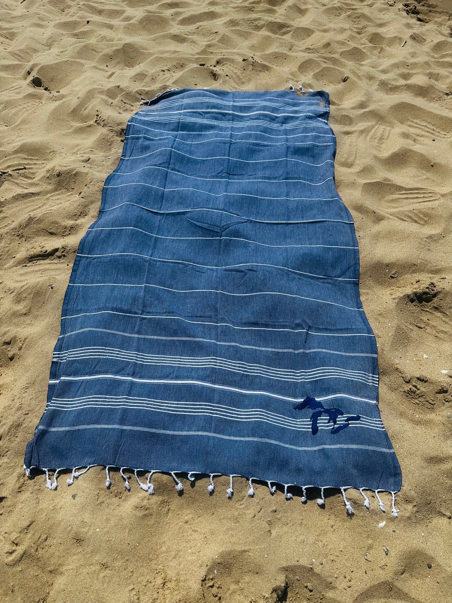 Michigan Beach & Travel Towel - Flat Weave
