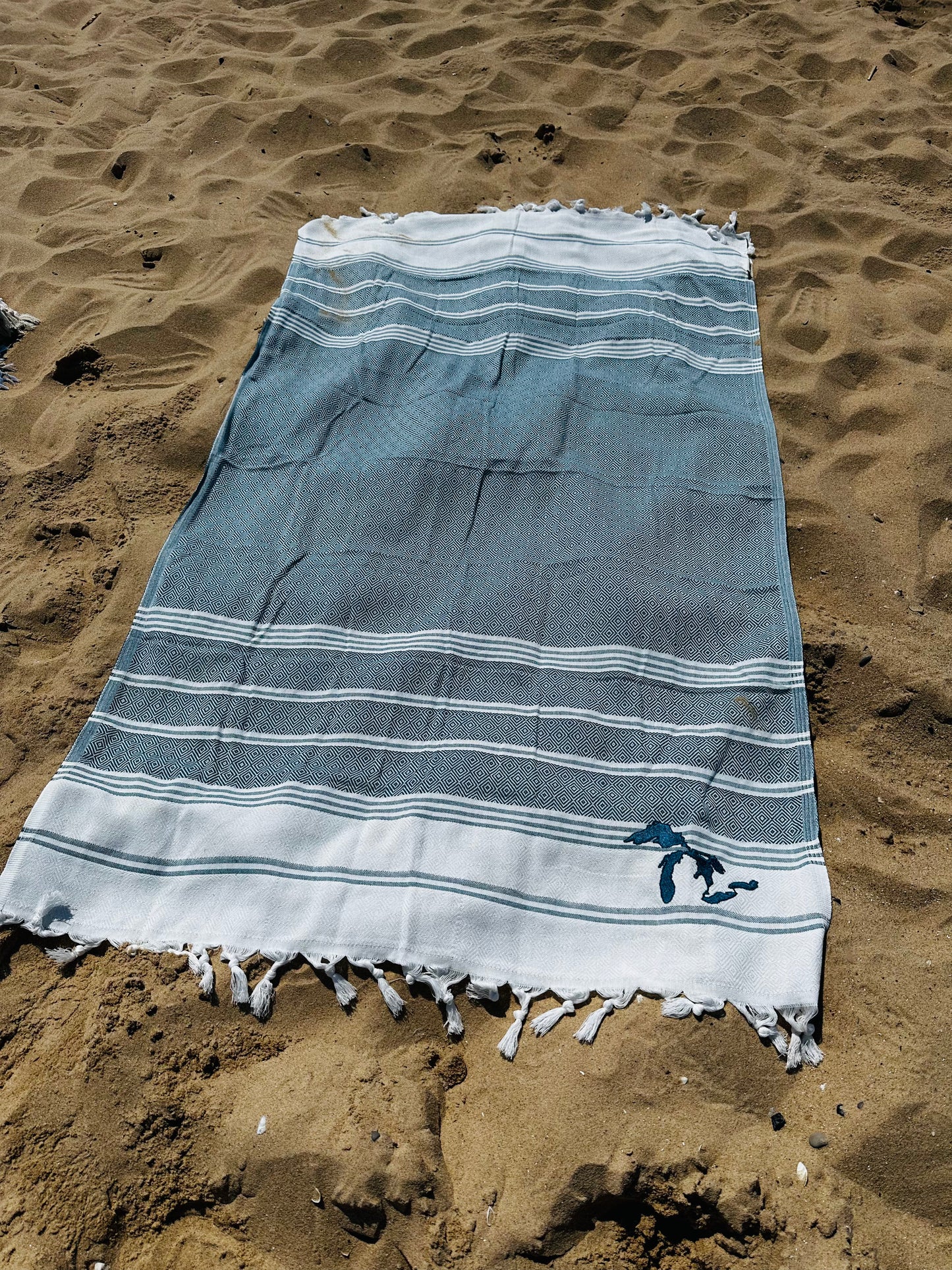 Michigan Beach & Travel Towel - Diamond Weave