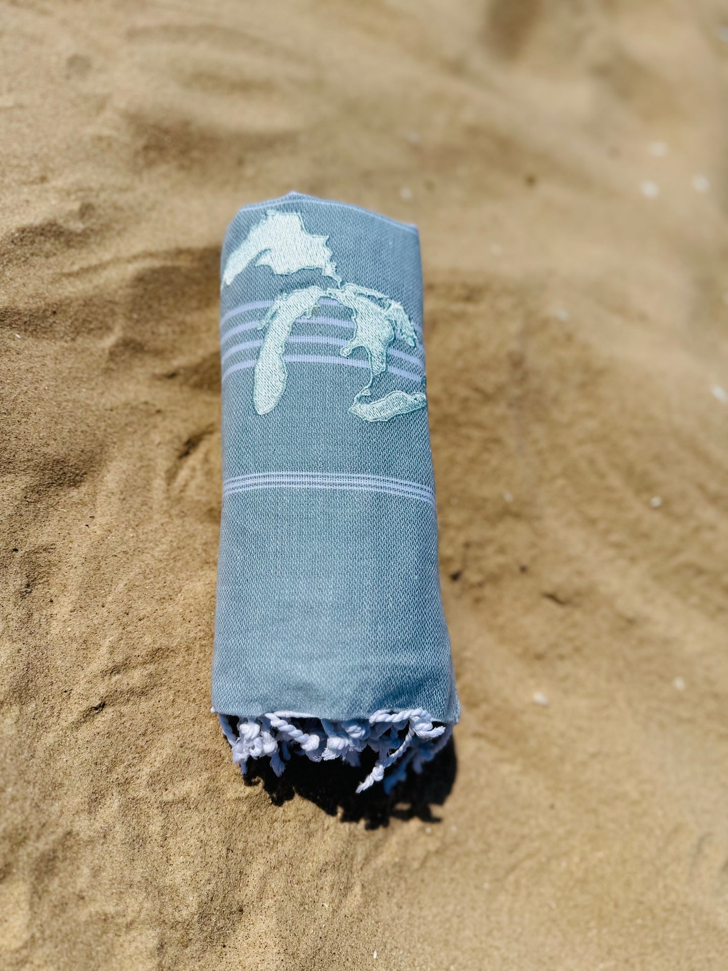 Michigan Beach & Travel Towel - Flat Weave