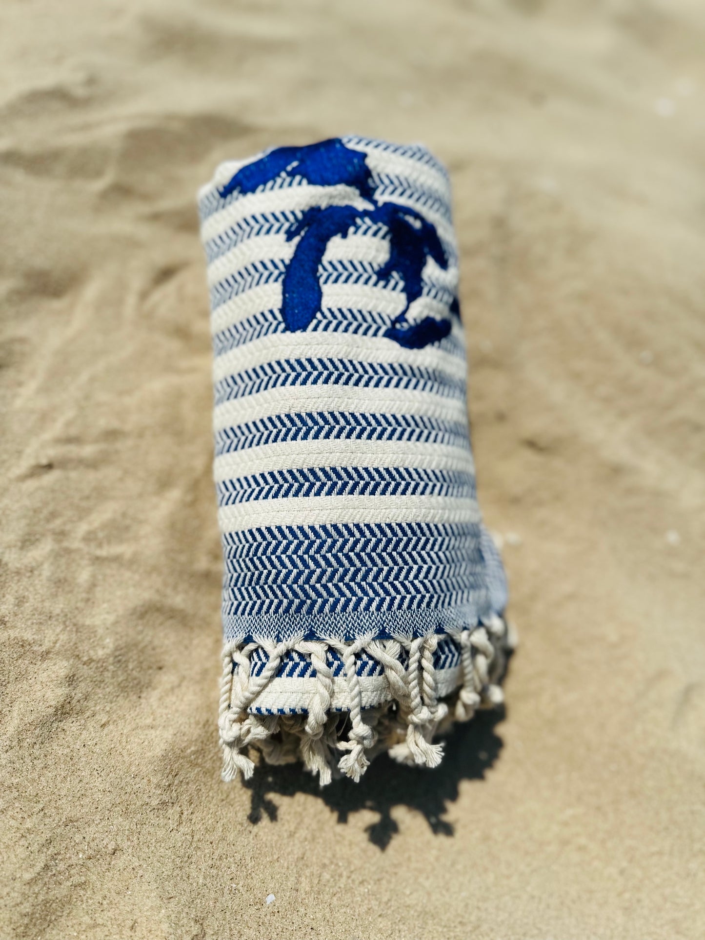 Michigan Beach & Travel Towel - Herringbone Weave