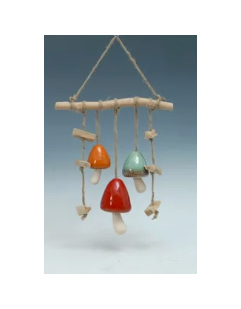 Mushroom Windchime - Orange, Red, Green
