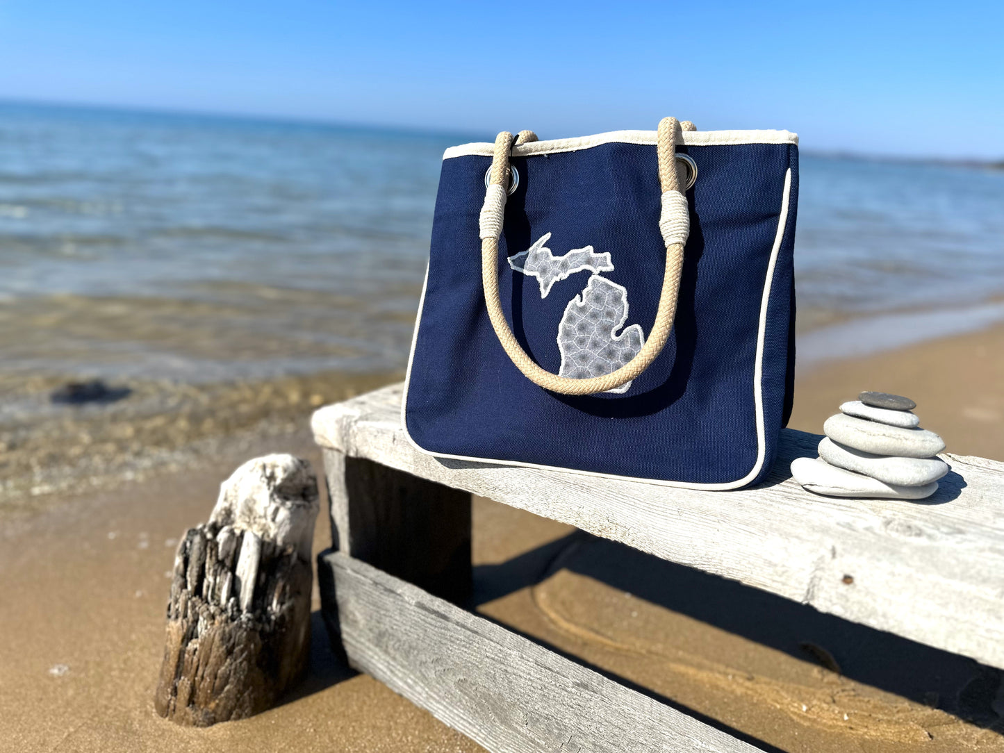 'Toskey Tote - Navy Rope Tote