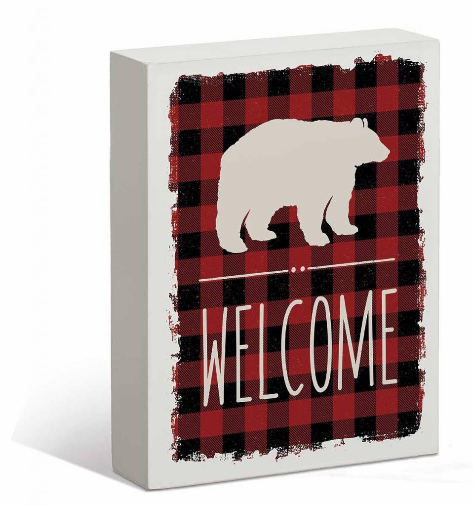 Welcome Bear Sign - 7x9'' Box Art