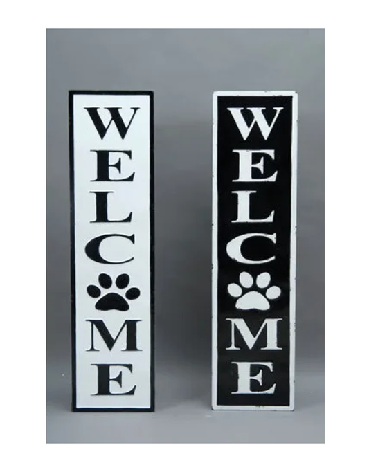 Metal Welcome Sign - Paw