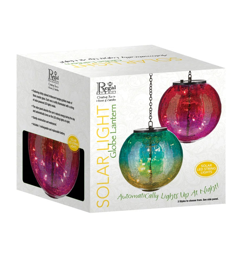 Iridescent Solar Hanging Globe