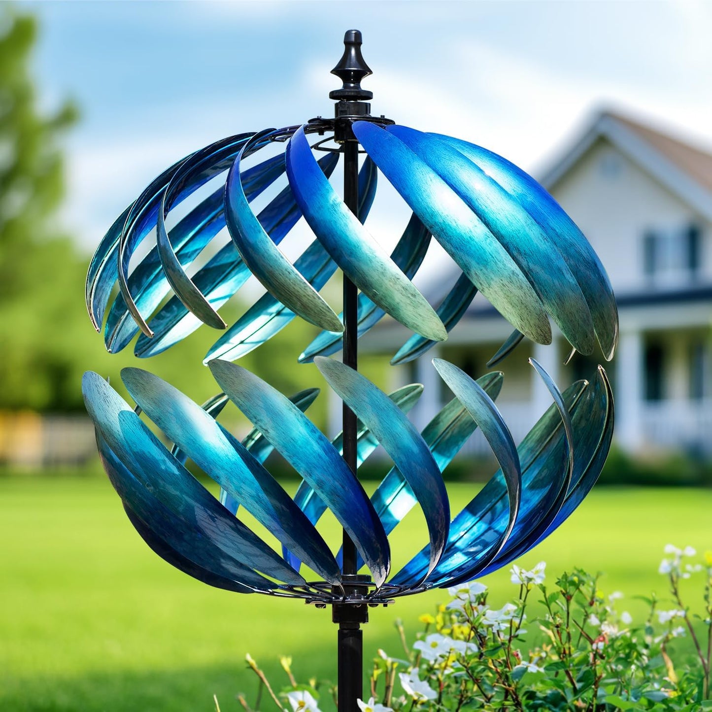 Wind Spinner for Yard and Garden - Large Metal Kinetic Wind Sculptures for Outdoor Decorations