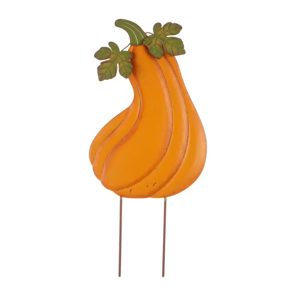 42 In. H 3-In-1 Metal Pumpkin Yard Stake or Hanging Decor (KD, 2-Function)