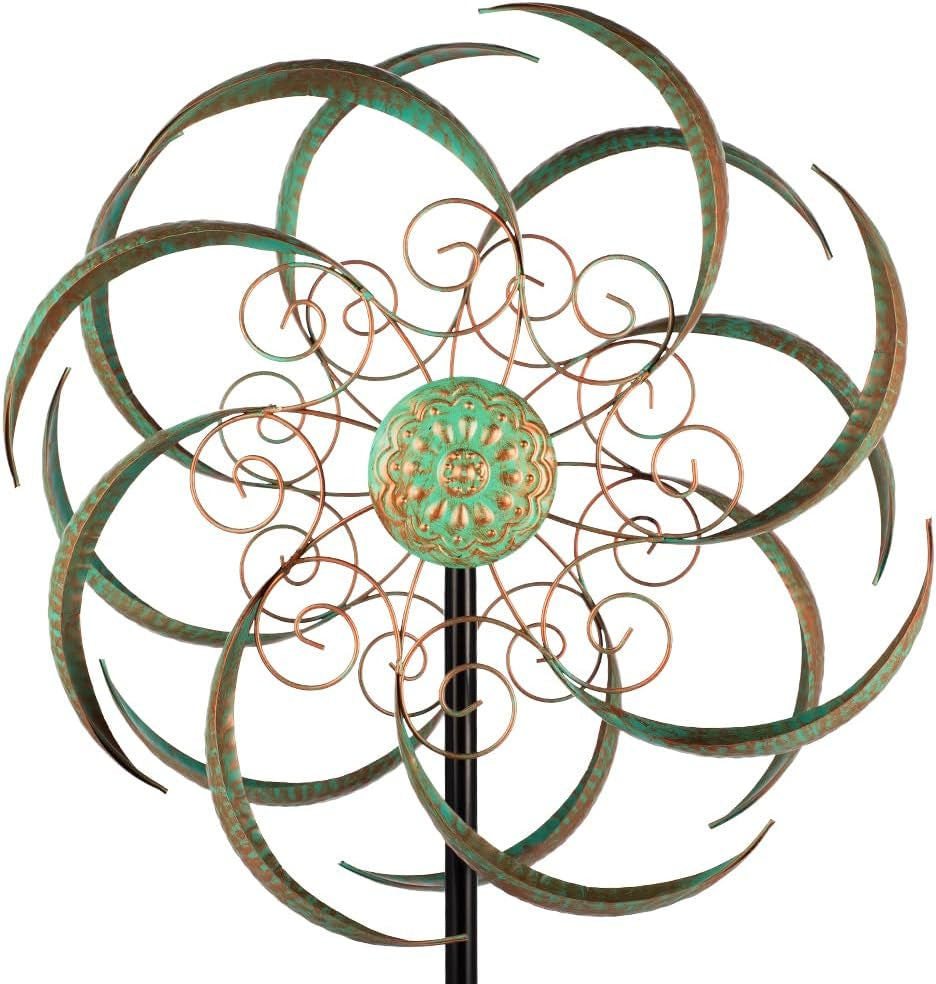 Large Outdoor Metal Wind Spinners, Kinetic Wind Sculpture Yard Art Wind Spinners for Patio, Lawn & Garden Decor(85 * 20 Inches)