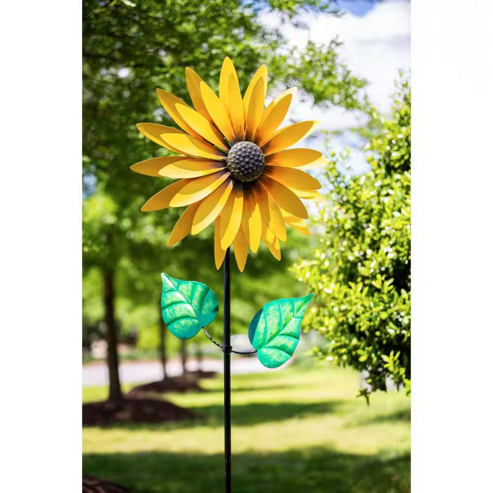 75 In. Sunflower Statement Wind Spinner