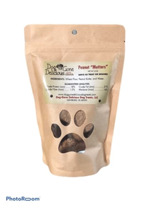 Handmade Peanut Mutters Dog Treats - All Natural & Dental Health Promoting Biscuits