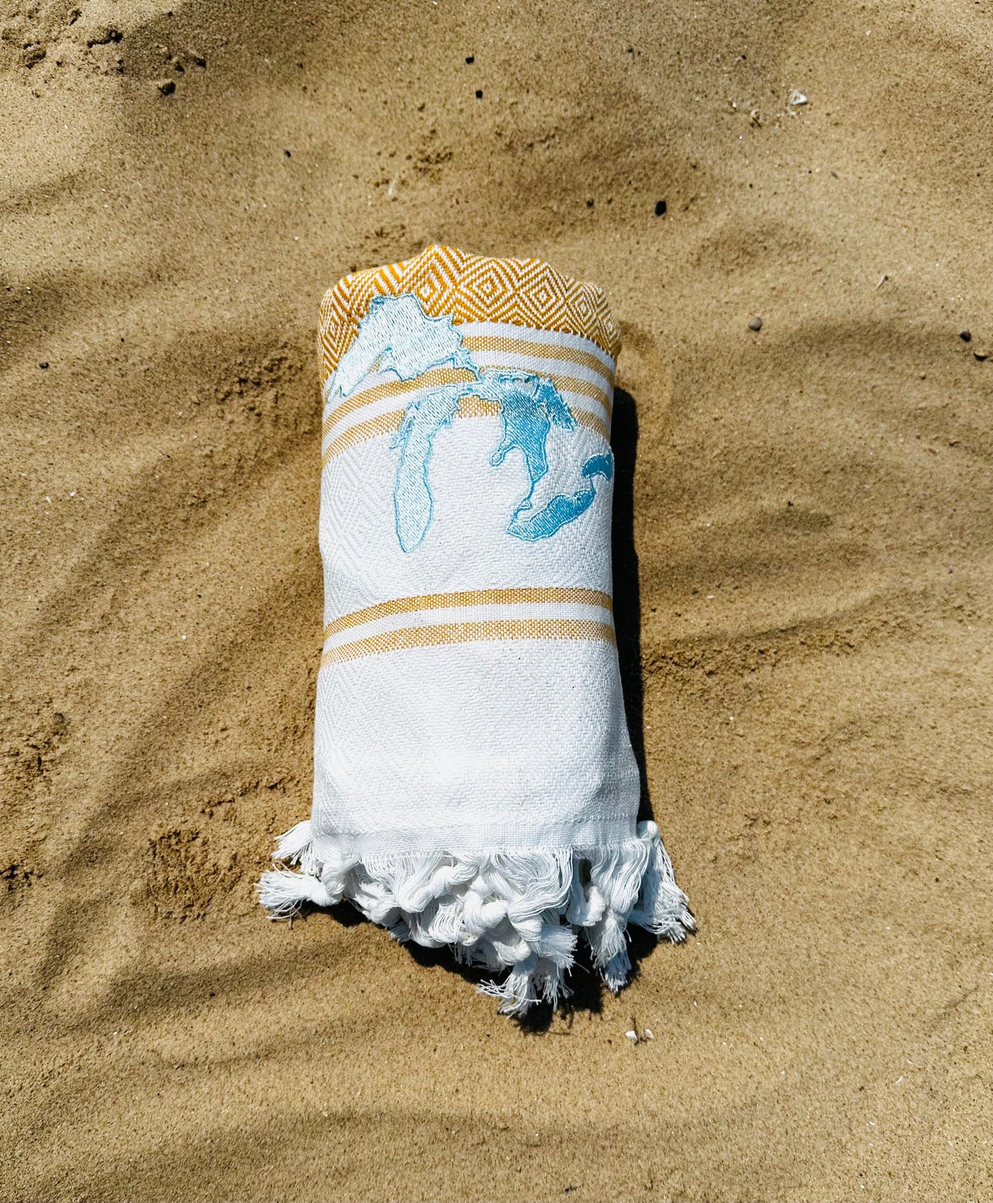 Michigan Beach & Travel Towel - Diamond Weave