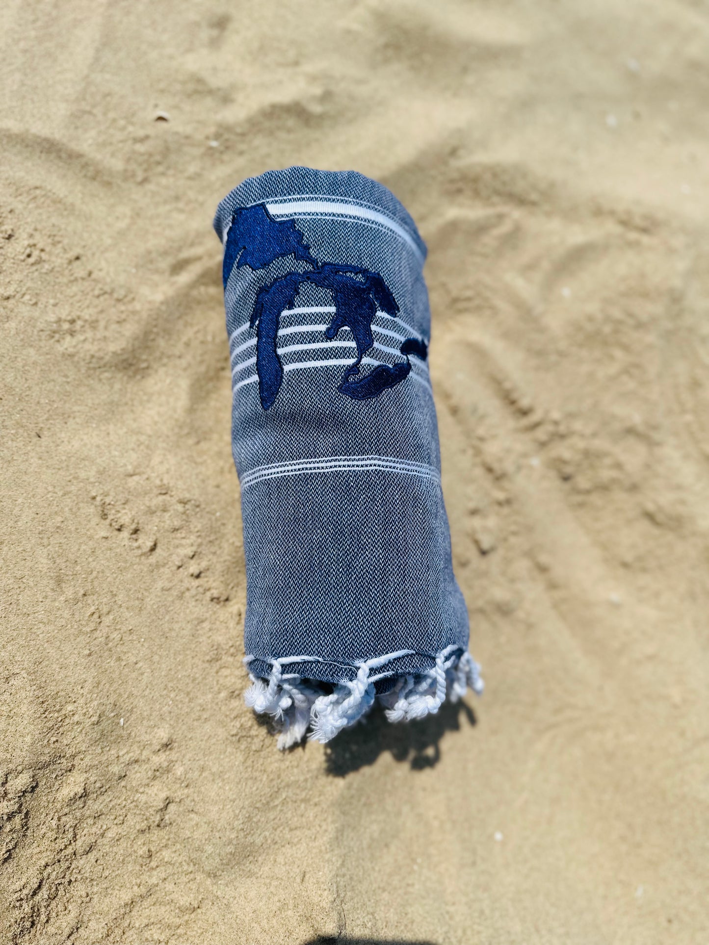 Michigan Beach & Travel Towel - Flat Weave
