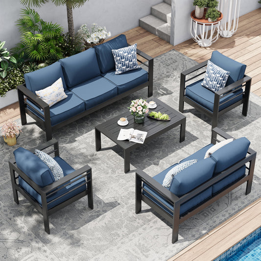 Aluminum Patio Furniture Set, Metal Patio Furniture Outdoor Couch, Aluminum Patio Chairs