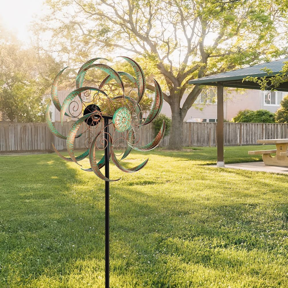 Large Outdoor Metal Wind Spinners, Kinetic Wind Sculpture Yard Art Wind Spinners for Patio, Lawn & Garden Decor(85 * 20 Inches)