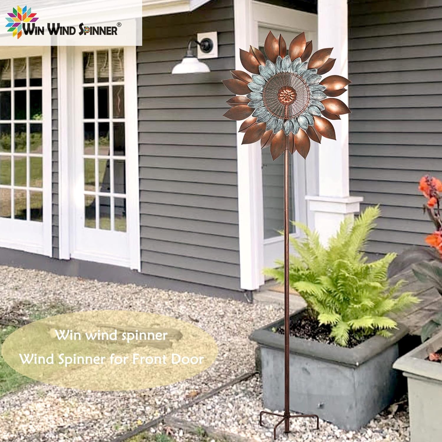 Wind Spinners for Yard Garden - Extra Large Wind Spinners Outdoor Metal, Garden Windmills Decor for outside (84" Height)