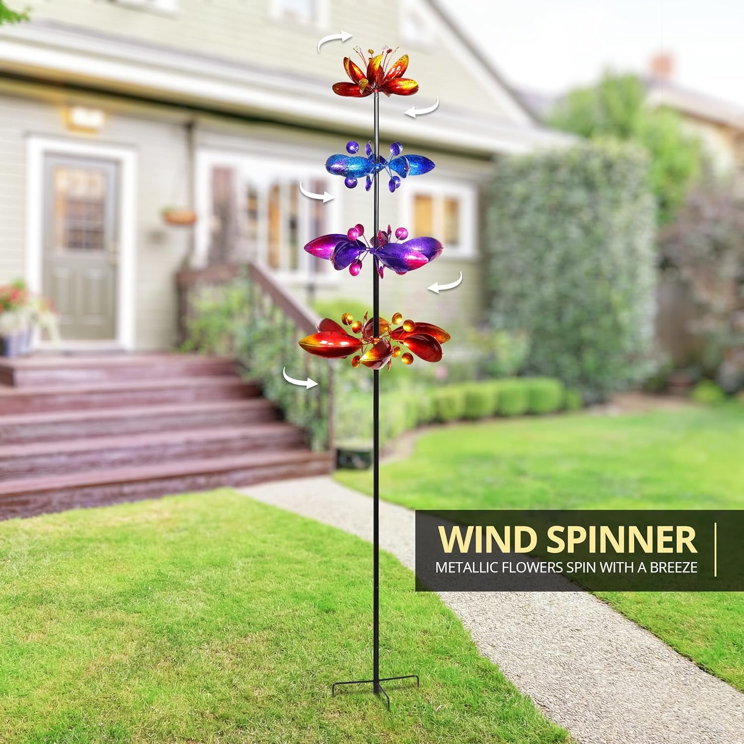 72" Vertical Lotus Wind Spinner