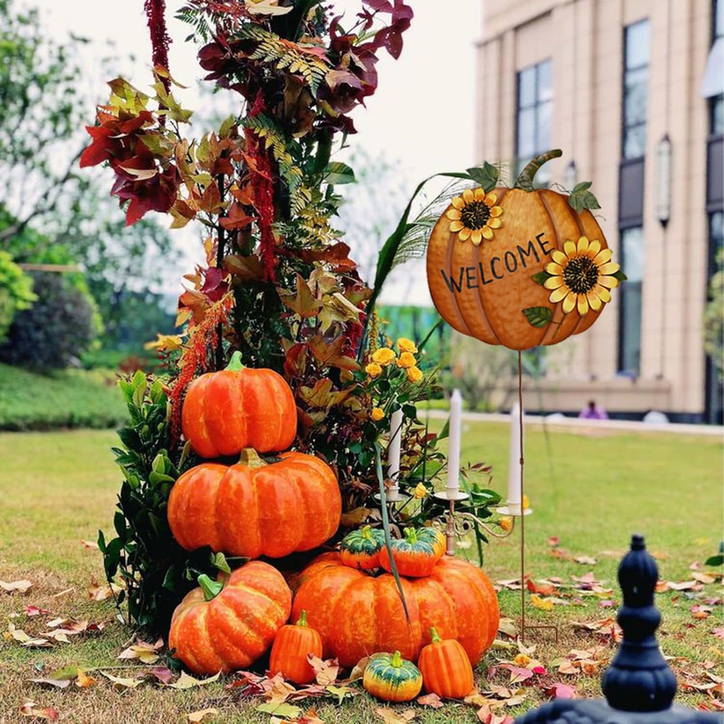 Autumn Harvest Pumpkin Stake