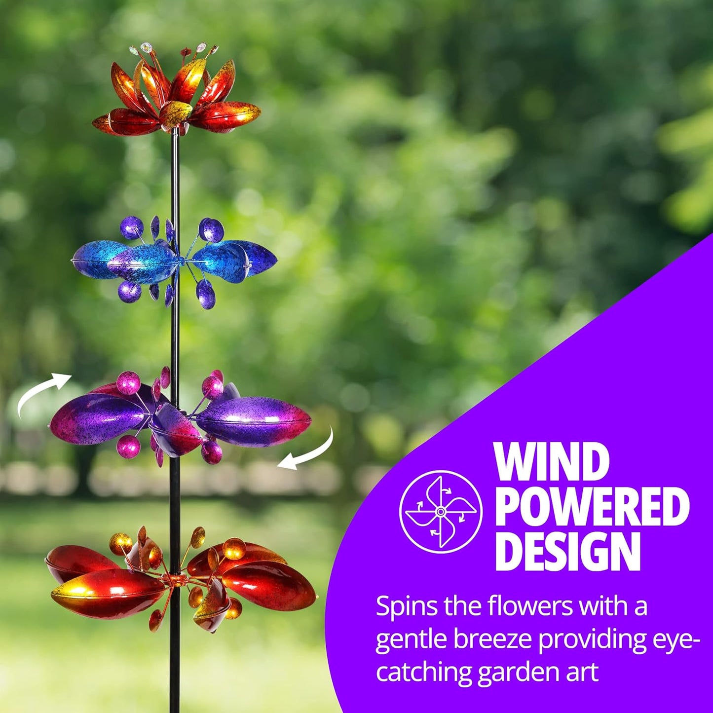 72" Vertical Lotus Wind Spinner