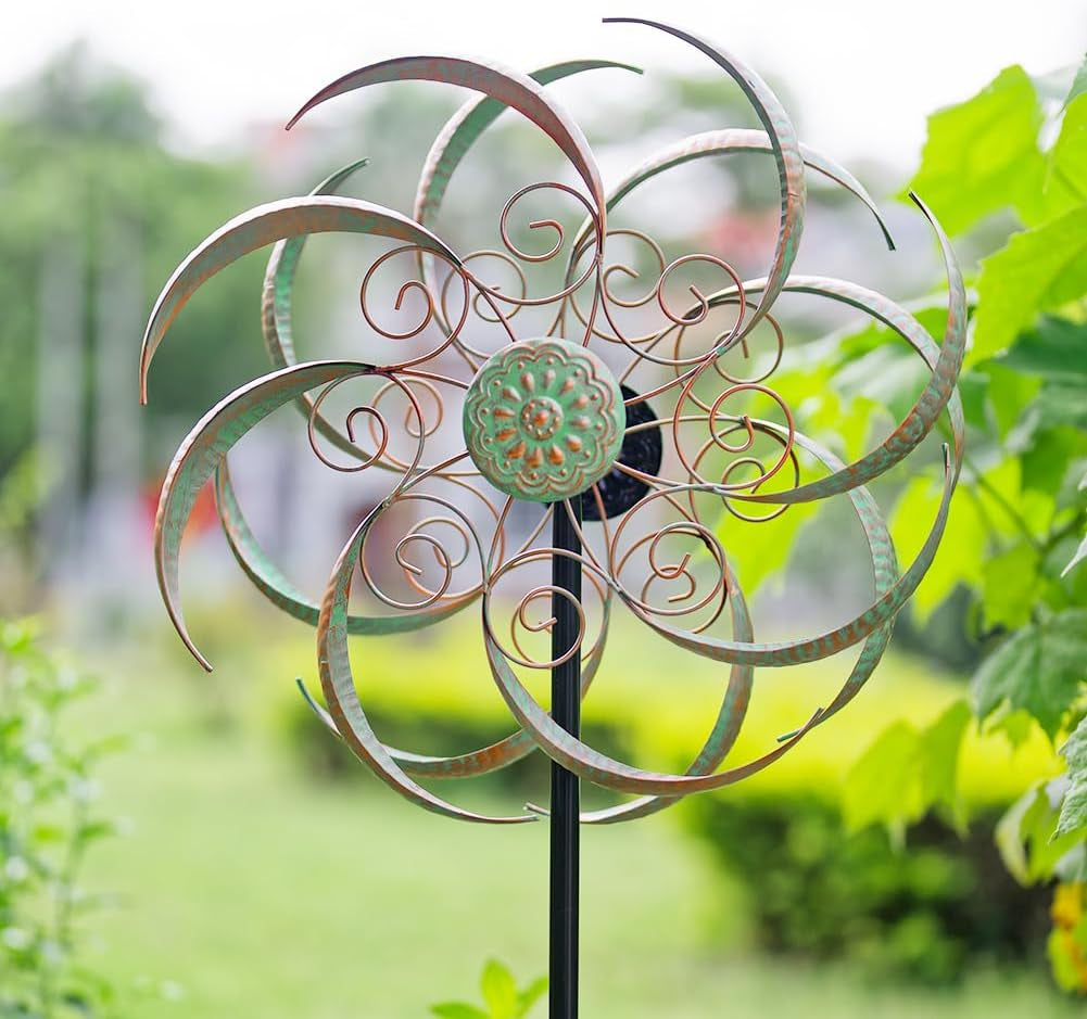 Large Outdoor Metal Wind Spinners, Kinetic Wind Sculpture Yard Art Wind Spinners for Patio, Lawn & Garden Decor(85 * 20 Inches)