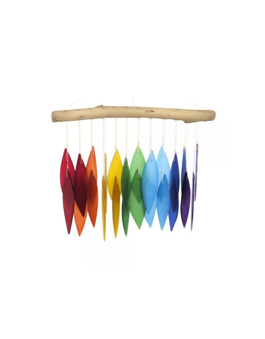 Driftwood Chime - Rainbow Leaves