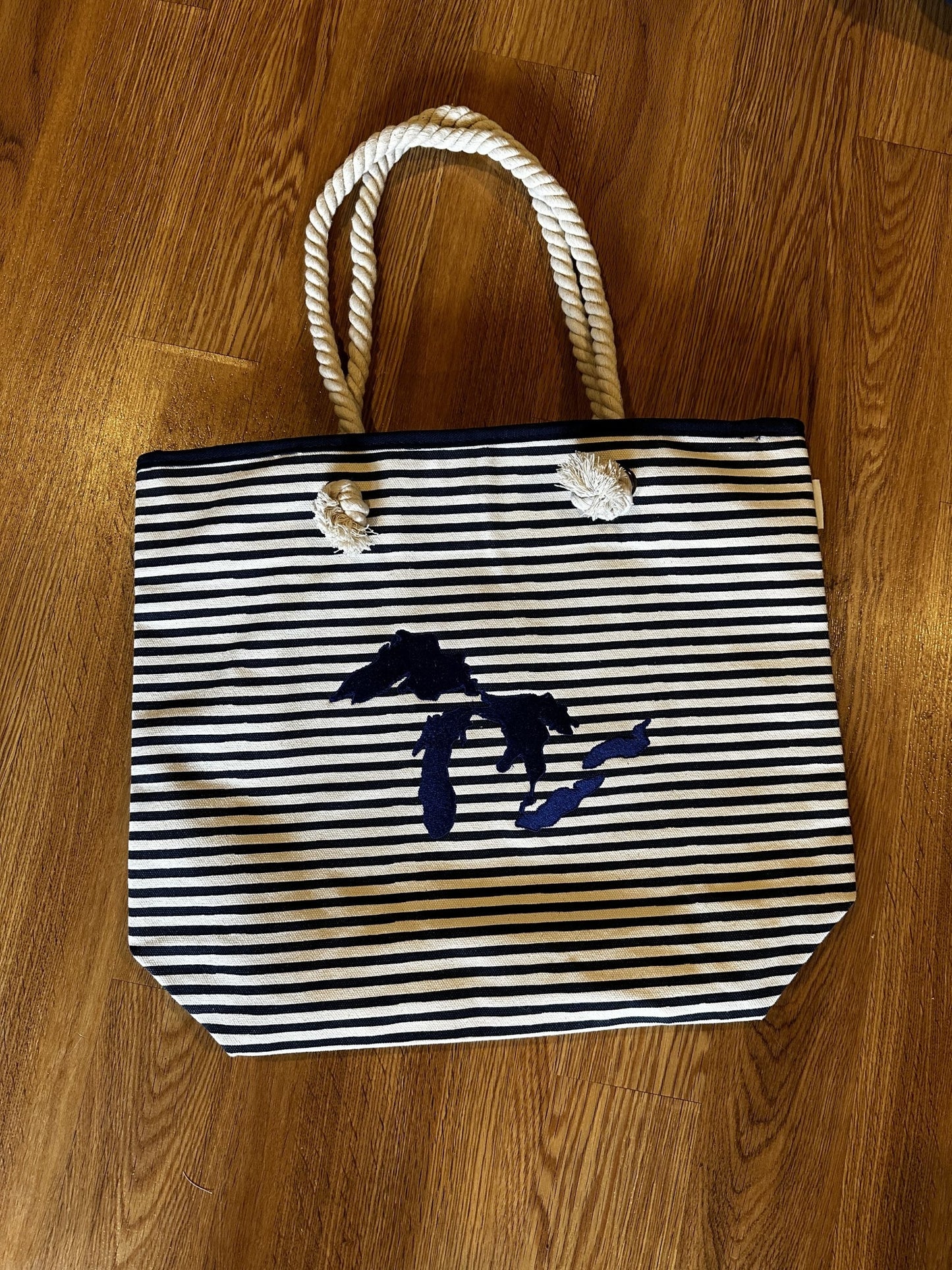 'Toskey Tote - Great Lakes Striped Rope Tote