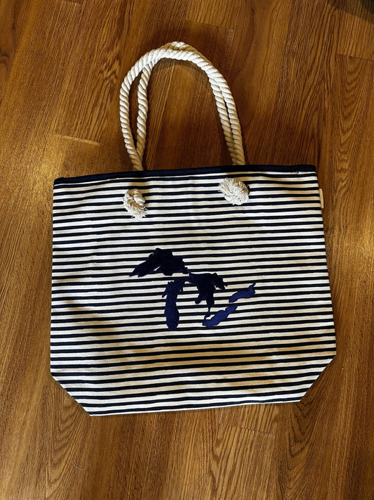 'Toskey Tote - Great Lakes Striped Rope Tote