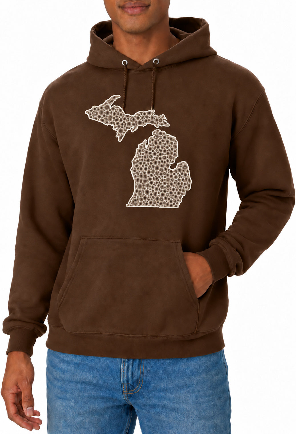 ’Toskey Petoskey Appliqué Hoodie in Chocolate
