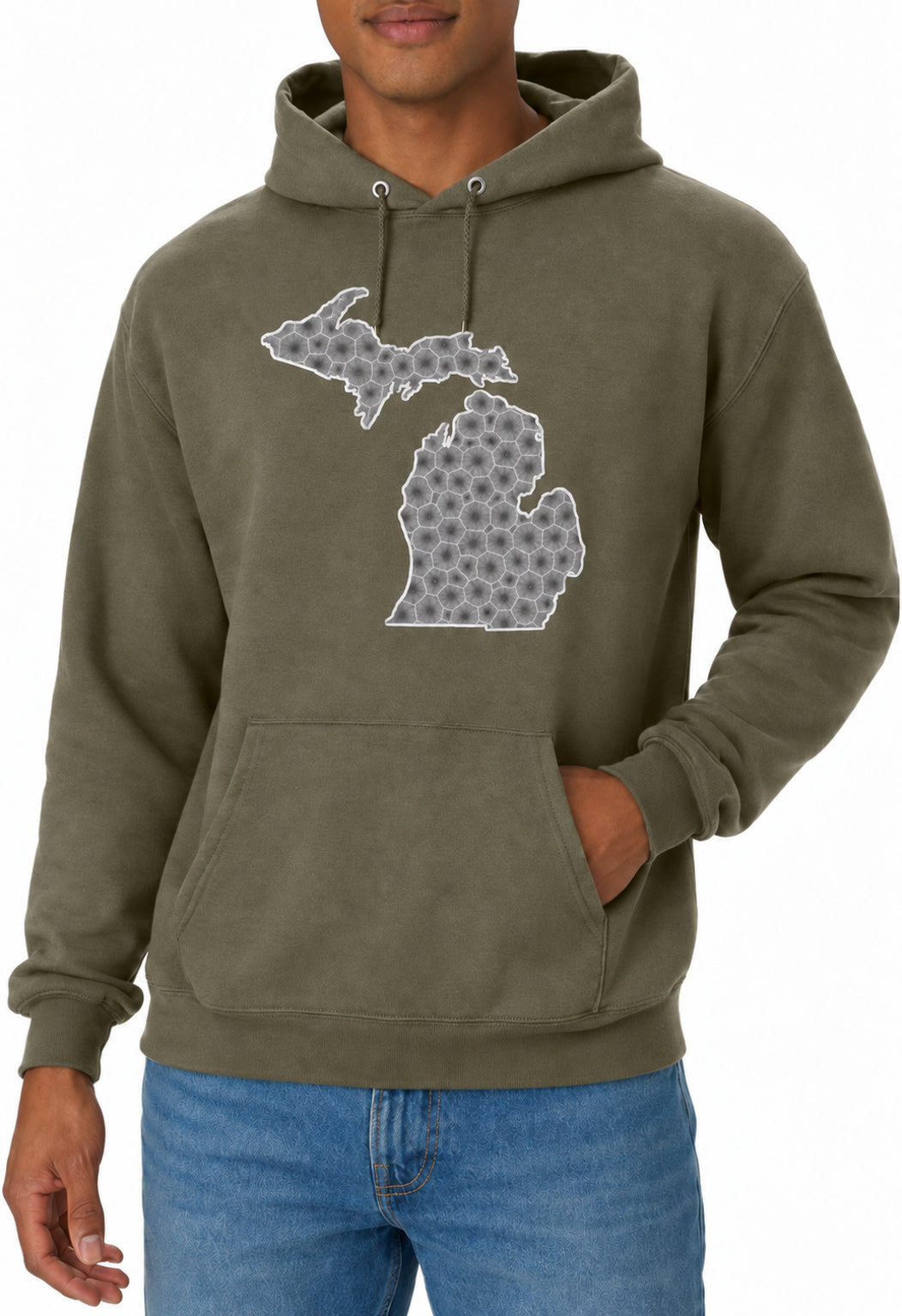 ’Toskey Petoskey Appliqué Hoodie in Sage Green